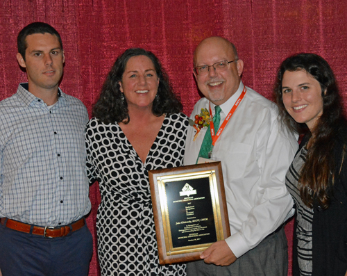 The Globensky family: son Andrew, wife Kate, Award Recipient John Globensky, and daughter Alaina. 